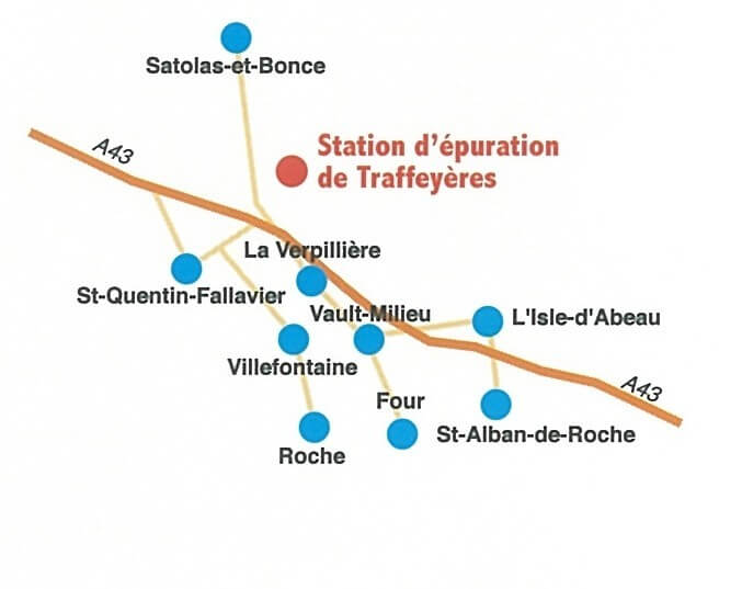 Plan de situation de la station Traffeyère